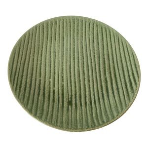 Pier 1 Essentials Stoneware Plate Rippled Green Single Heavy Dinner Plate